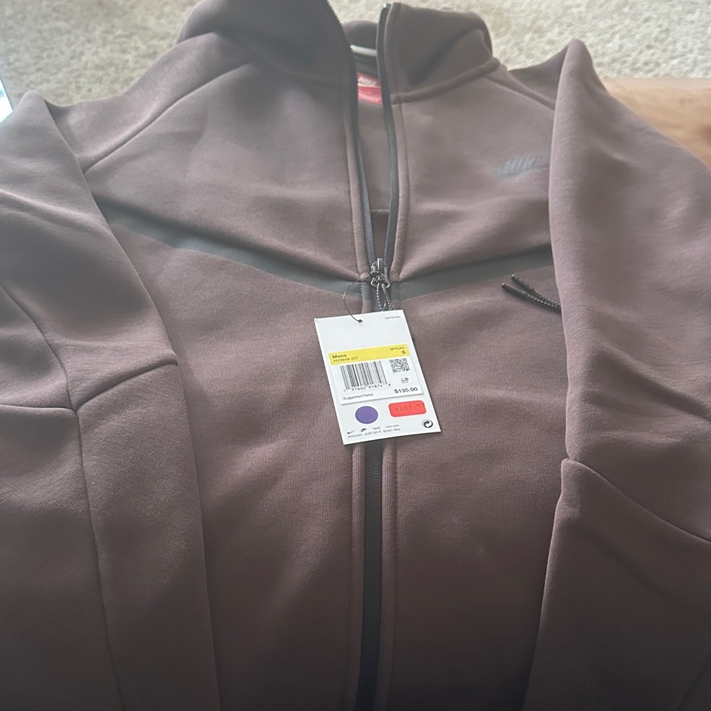 Nike Men's Tech Full-Zip Windrunner Jacket-Brown